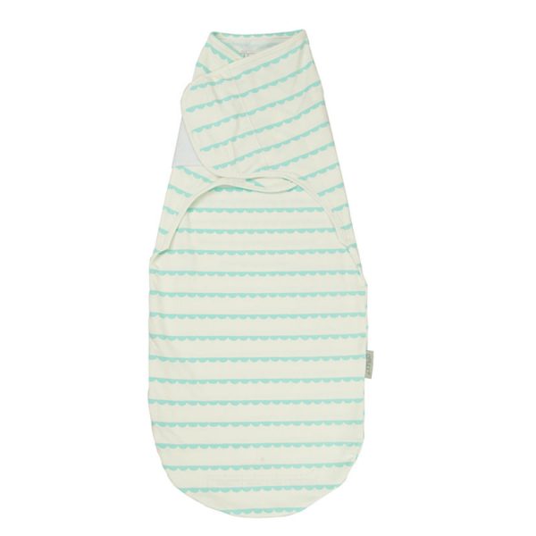 NuRoo Swaddle scalloped stripe super soft and comfortable swaddle